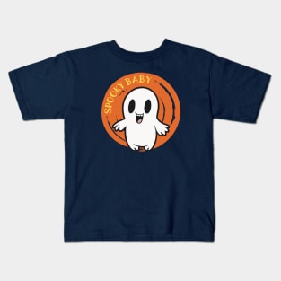 Spooky Ghost Baby Smiling Kids T-Shirt